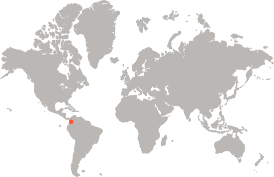 Mapa del origen Colombia Gaitania